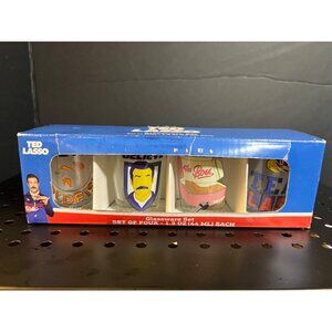 TED LASSO Set Of 4 Shot Glass SET NEW